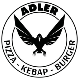 ADLER-Pizza, Burger, SALAT logo.